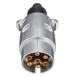 7 Pin Metal Round Plug Adapter Converter Trailer Socket 1