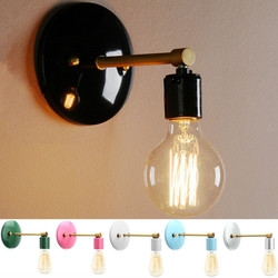 Loft Industrial Retro Vintage Sconce Wall Lamp Light Bulb Holder Bedroom Fixture