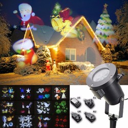 12Pattern Waterproof LED Moving Laser Projector Stage Light Christmas Halloween Lamp 1