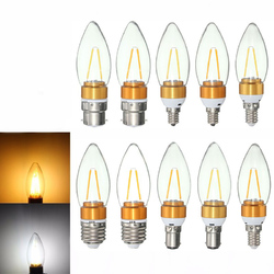 E27 E14 E12 B22 B15 2W Non-Dimmable Edison Filament Incandescent Candle Light Bulb Lamp 110V 1