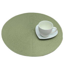 Round Jacquard Woven Non Slip Placemats Kitchen Dining Table Mat Heat Resistant 6 Colors 1
