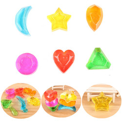 6PCS Crystal Slime Diamond Star Heart Moon Simulated Mud Jelly Plasticine Stress Relief Gift Toy 2