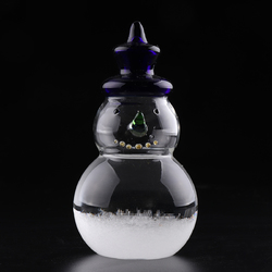 Weather Forecast Barometer Snowman Shape Storm Glass Bottle Desktop Decoration Ornament Gift 2