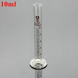 10ml Glass Graduated Measuring Cylinder Tube With Round Base And Spout 2