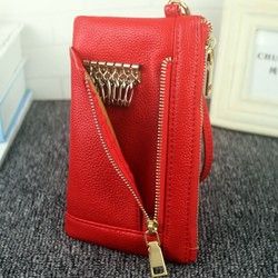 5.5 Inch Women's Long Wallet Handbag Clutch Bag Phone Bag Keys Bag For IPhone 7/7 Plus Samsung