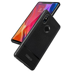 Bakeey Litchi Texture Wire Drawing Process Shockproof Protective Case For Xiaomi Mi8