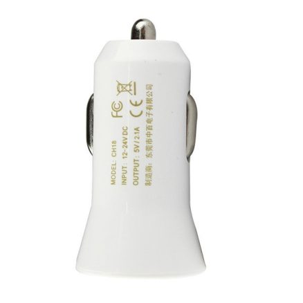 Zhongba CH18A USB Car Charger 5V 2.1A for iPhone Xiaomi Samsung Digital USB Port Electrric Device 1