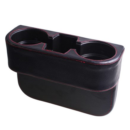 Multi-functional PU Leather Car Seat Crevice Storage Box Seat Gap Organizer Drink Cup Holder 2