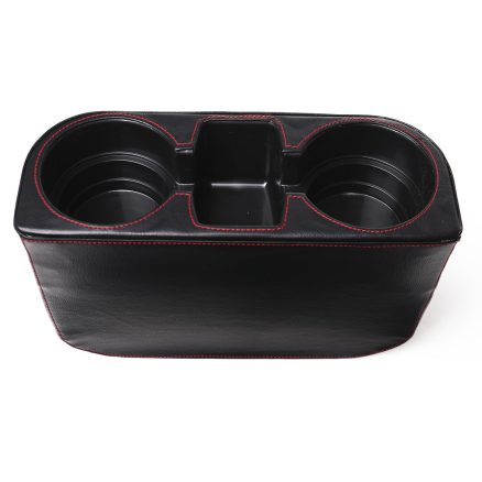 Multi-functional PU Leather Car Seat Crevice Storage Box Seat Gap Organizer Drink Cup Holder 3