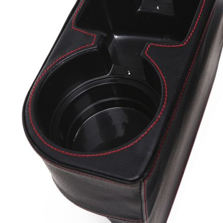 Multi-functional PU Leather Car Seat Crevice Storage Box Seat Gap Organizer Drink Cup Holder 5