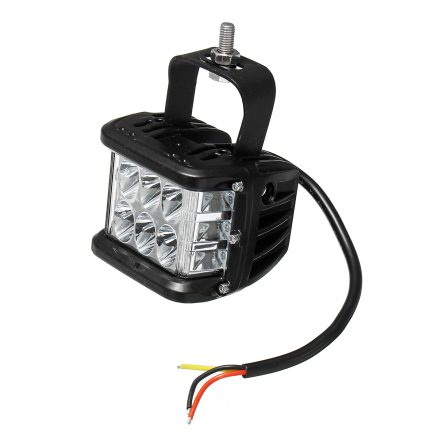 12V 10V-48V LED Work Fog Light Side Shooter Combo Dual Color Driving Offroad SUV Truck 7