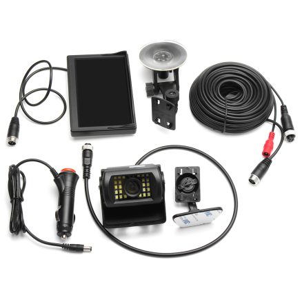 Car Rear View Kit 5 Inch HD LCD Monitor IR Night Vision Reversing Parking Car Camera 6