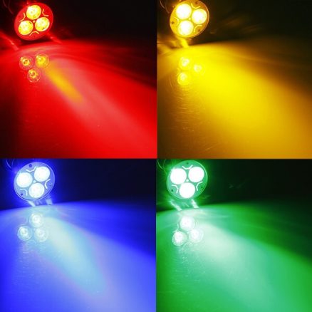 GU10 3W AC 220V 3 LEDs Red/Yellow/Blue/Green LED Spot Light Bulbs 2