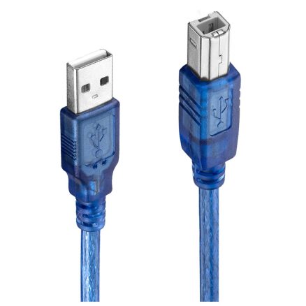5pcs 30CM Blue USB 2.0 Type A Male to Type B Male Power Data Transmission Cable For UNO R3 MEGA 2560 2