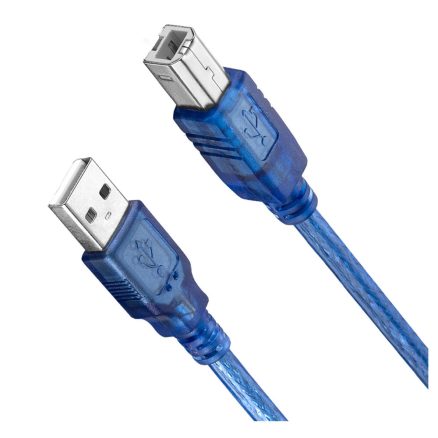5pcs 30CM Blue USB 2.0 Type A Male to Type B Male Power Data Transmission Cable For UNO R3 MEGA 2560 3