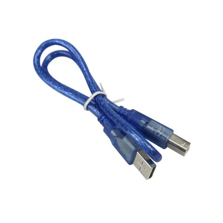 5pcs 30CM Blue USB 2.0 Type A Male to Type B Male Power Data Transmission Cable For UNO R3 MEGA 2560 5