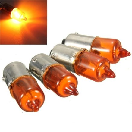 4pcs 12V 23w Motorcycle Turn Singal Indicator Bulb BA9S Base Mini Amber Halogen Lights 1