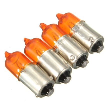 4pcs 12V 23w Motorcycle Turn Singal Indicator Bulb BA9S Base Mini Amber Halogen Lights 2