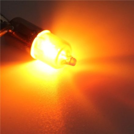 4pcs 12V 23w Motorcycle Turn Singal Indicator Bulb BA9S Base Mini Amber Halogen Lights 7