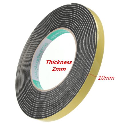 Safety Black Single Sided Adhesive Foam Cushion Tape Closed Cell ?‹5m x 2mm x 10mm 4