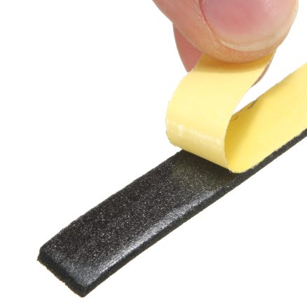 Safety Black Single Sided Adhesive Foam Cushion Tape Closed Cell ?‹5m x 2mm x 10mm 5