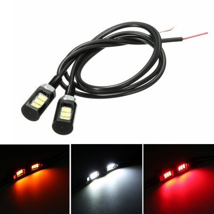 12V 3 LED SMD Motorcycle Car Number License Plate Screw Bolt Light Lamp Bulb 1