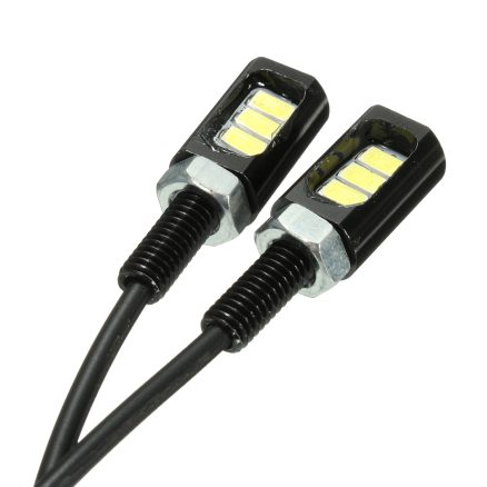 12V 3 LED SMD Motorcycle Car Number License Plate Screw Bolt Light Lamp Bulb 6