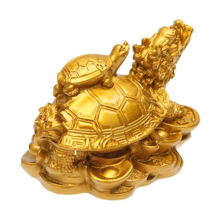 Resin Statue Decoration Feng Shui Dragon Turtle Tortoise Gold Coin Money Wealth Figurine 4