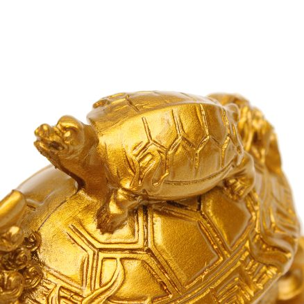 Resin Statue Decoration Feng Shui Dragon Turtle Tortoise Gold Coin Money Wealth Figurine 6