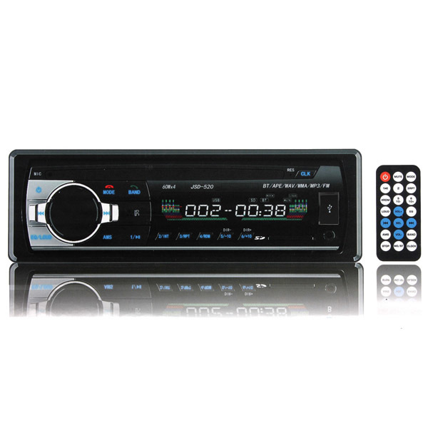 12V Car in Dash BT Stereo Radio Head Unit 1 Din MP3 Player AUX FM 2