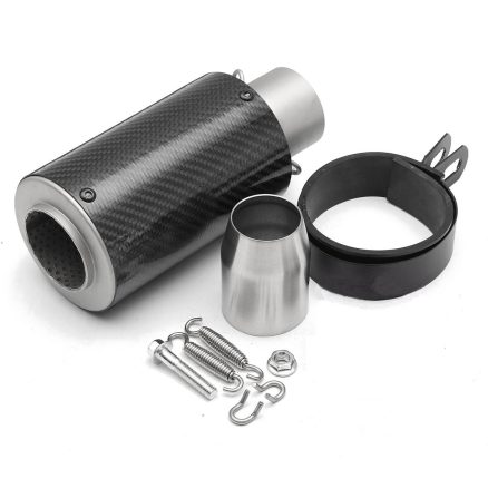 38-51mm Universal Motorcycle Cylinder Exhaust Muffler Pipe Bluing/Carbon Fibre 3