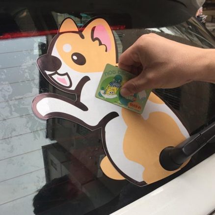 3D Car Stickers Cartoon Kangaroo Moving Tail Rear Window Wiper Reflective Decals - Image 3