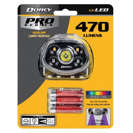 Dorcy 41-4320 Pro 470-Lumen LED High CRI and UV Tilting Headlamp 3