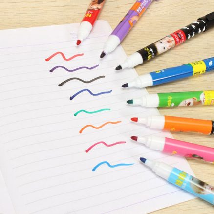 Genvana 1.5mm 8 Colors Per Set Children Cute Erasable Marker Pen for White Board 2