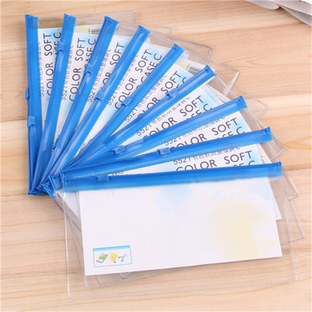 21x13cm Clear Transparent Plastic Pencil Bag PVC Exam Approved Stationery Case 4