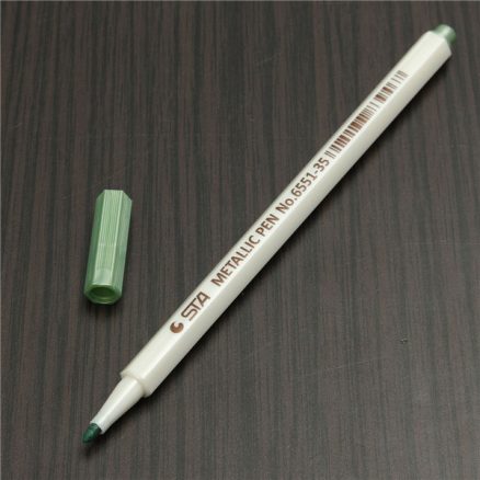 1Pcs Fluorescent Color Marker Metallic Felt Tip Ink Pens Card Making Craft Scrapbook Drawing Pen Home Office Supplies 6