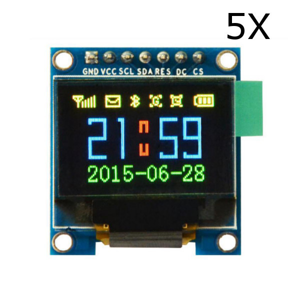 5Pcs 0.95 Inch 7pin Full Color 65K Color SSD1331 OLED Display SPI Geekcreit for Arduino - products that work with official Arduino boards 2