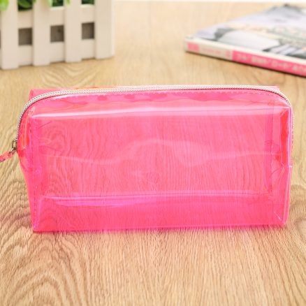 Clear Cosmetic Bags Pouch Zipper Toiletry Multifunctional Plastic PP Bag Lady Makeup Case L Size 4