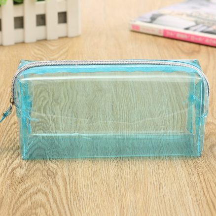 Clear Cosmetic Bags Pouch Zipper Toiletry Multifunctional Plastic PP Bag Lady Makeup Case L Size 6