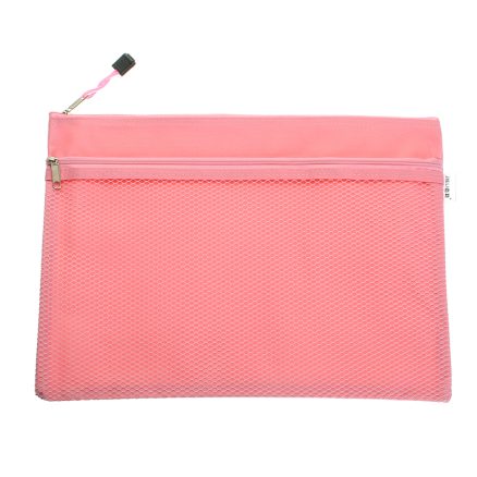 Colorful Double Layer Canvas Cloth Zipper Book Pencil Pen Case Bag File Document Bags 4