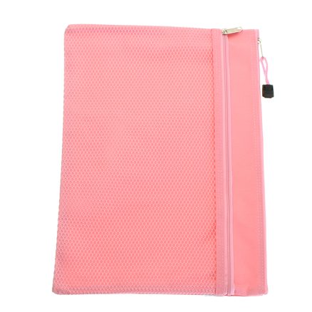 Colorful Double Layer Canvas Cloth Zipper Book Pencil Pen Case Bag File Document Bags 6