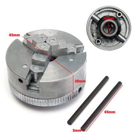 Three Jaw Lathe Chuck M12*1 45mm Chuck for Mini 6 in 1 Lathe 7