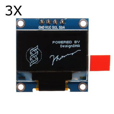 3Pcs 0.96 Inch 4Pin White IIC I2C OLED Display Module 12864 LED 1