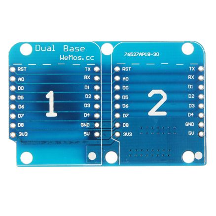 Double Socket Dual Base Shield For D1 Mini NodeMCU ESP8266 DIY PCB D1 Expansion Board 3