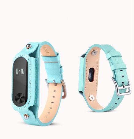 Colorful Leather Replacement Wrist Strap for Xiaomi Miband 2 Wristband 3