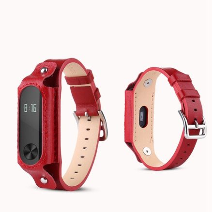 Colorful Leather Replacement Wrist Strap for Xiaomi Miband 2 Wristband 5