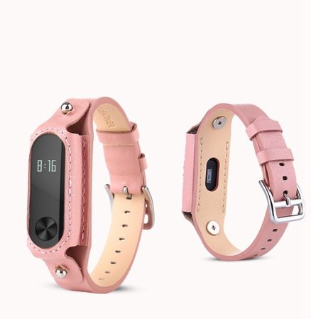 Colorful Leather Replacement Wrist Strap for Xiaomi Miband 2 Wristband 6