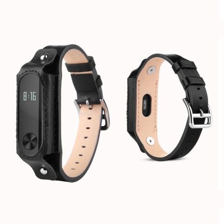 Colorful Leather Replacement Wrist Strap for Xiaomi Miband 2 Wristband 7