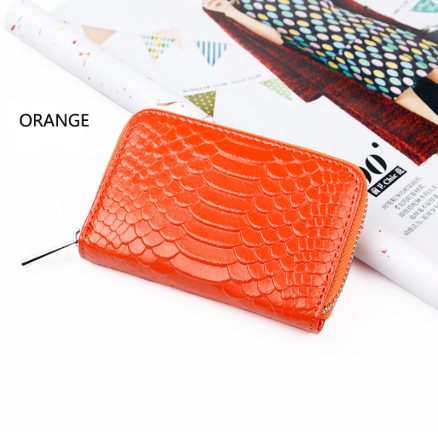 High Quality Genuine Leather Crocodile Pattern Zipper Around Card Holder Wallets Coin Purse 2