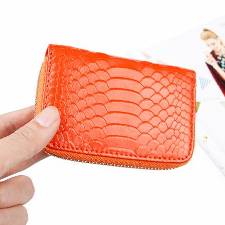 High Quality Genuine Leather Crocodile Pattern Zipper Around Card Holder Wallets Coin Purse 3